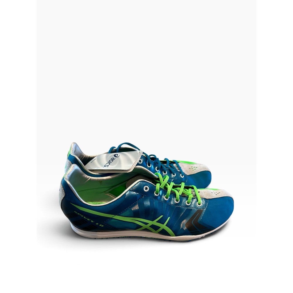 Asics Spivey LD Track Spikes Mens Blue Green Racing Flats G302Y New with Tags